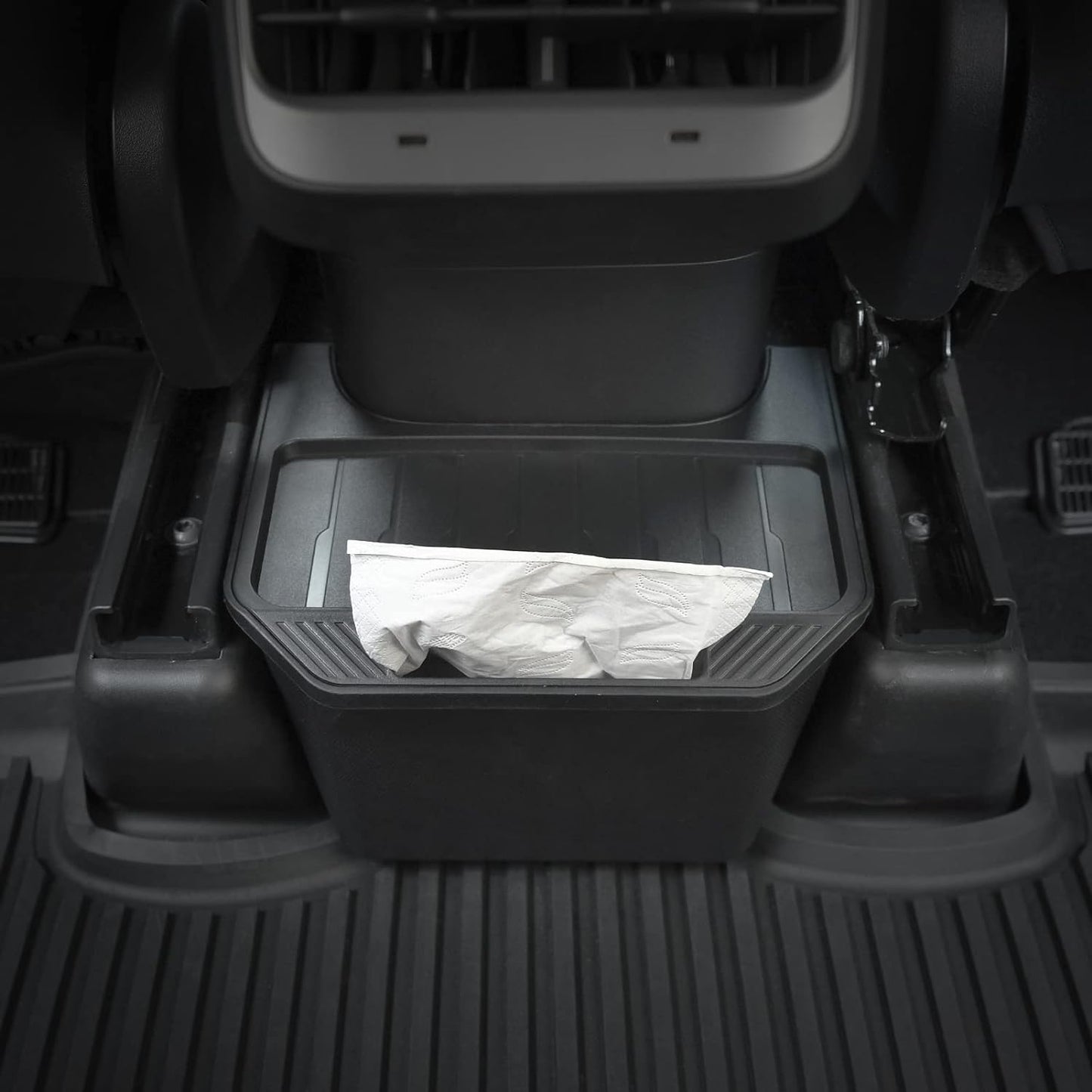 Rear Seat Trash Can & Storage Organizer for Tesla Model Y (2019-2025)