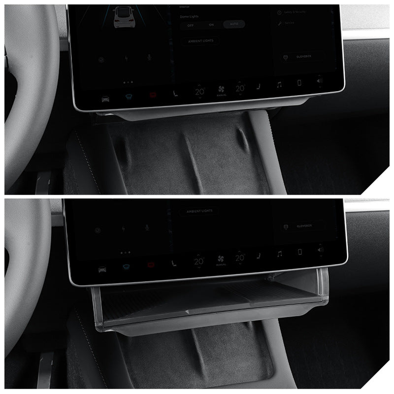 Hidden Under-Screen Storage - Compatible with Tesla Model 3 (2024-2025) and Model Y (2026)