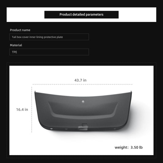 Tailgate Trunk Mat for Tesla Juniper Model Y (2025–2026)