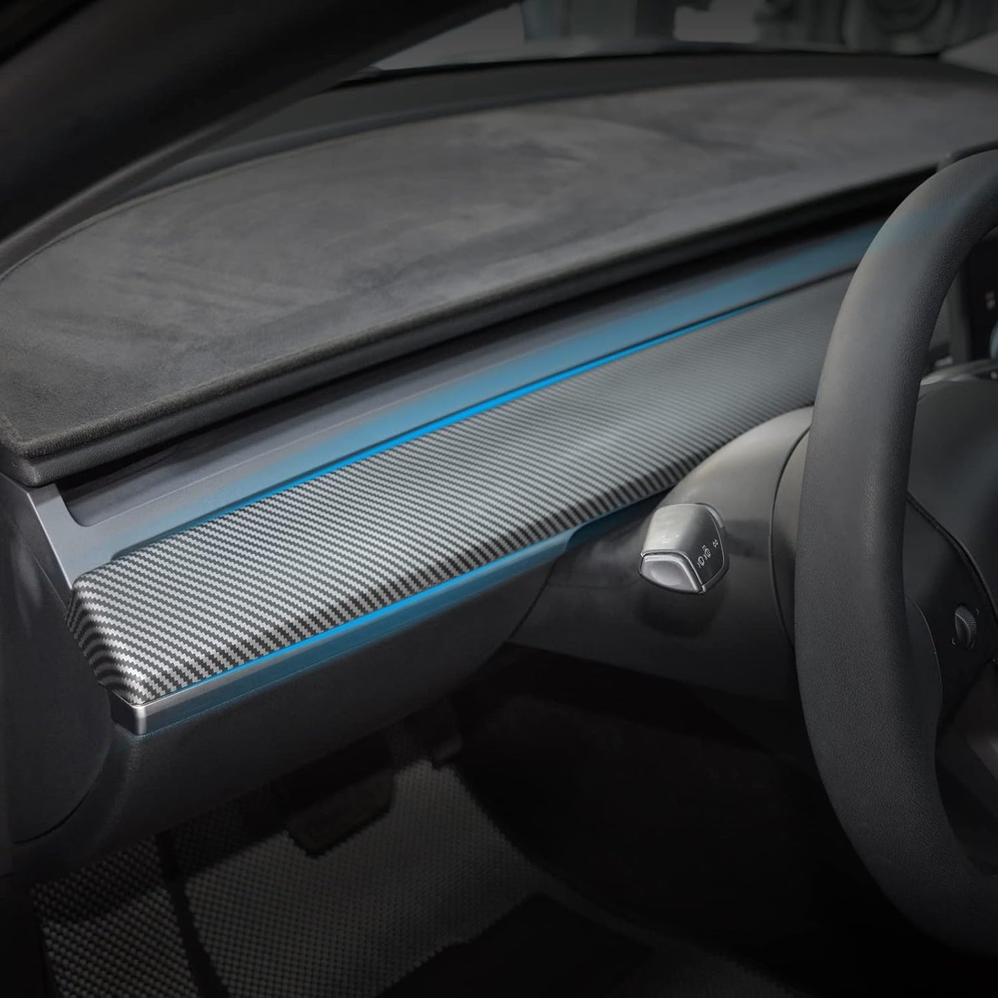 Model Y Gloss Carbon Fiber Dash & Doors Trim Covers
