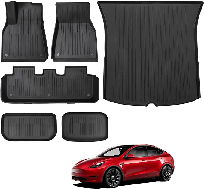 Tesla Model Y All-Weather Floor Mats Combo Deal 6 pcs - Brand New OEM Style