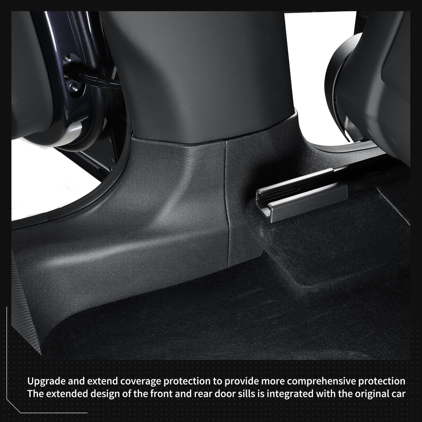 Tesla Model Y Juniper 2025 Front & Rear Door Threshold Strip 2nd Row Seat Lower Protector Anti-dust Pads Door Sill Protective Cover