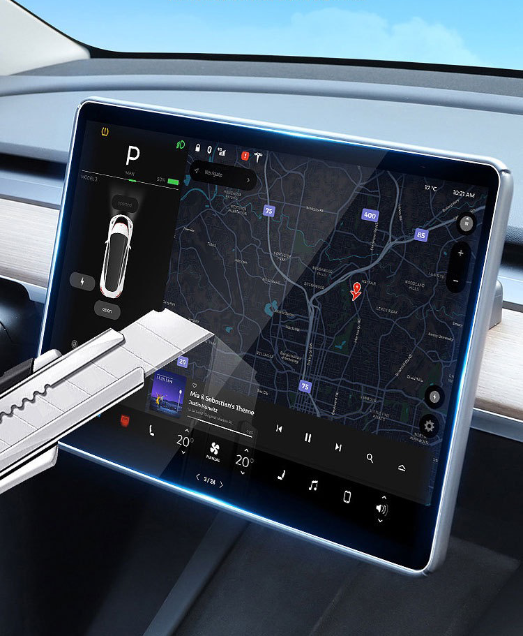 Tempered Glass Screen Protector for Tesla Model Y/3