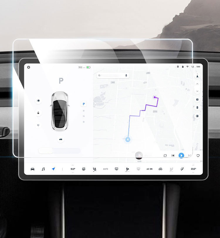 Tempered Glass Screen Protector for Tesla Model Y/3