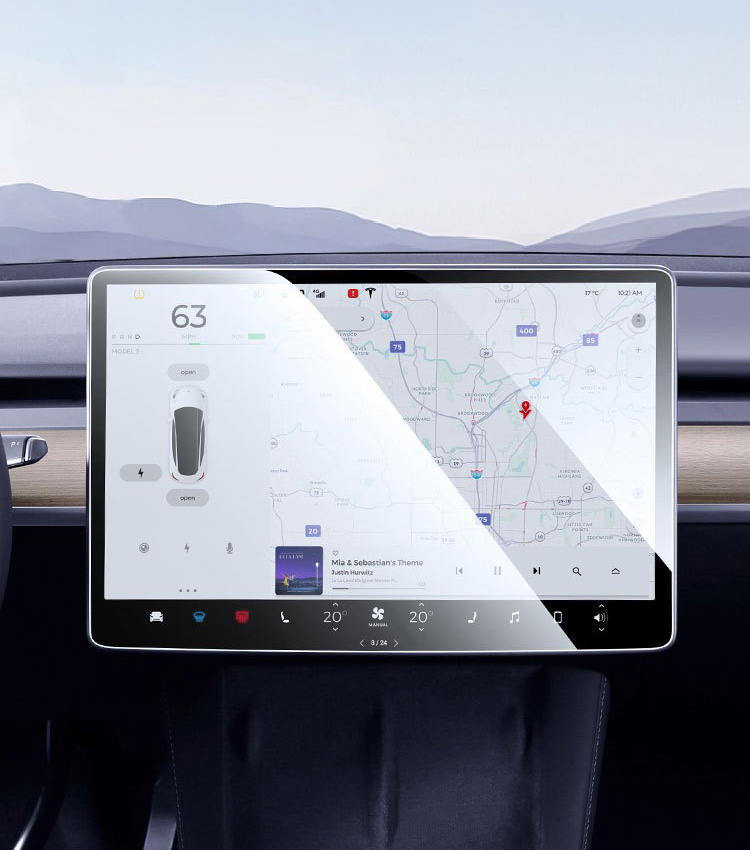Tempered Glass Screen Protector for Tesla Model Y/3