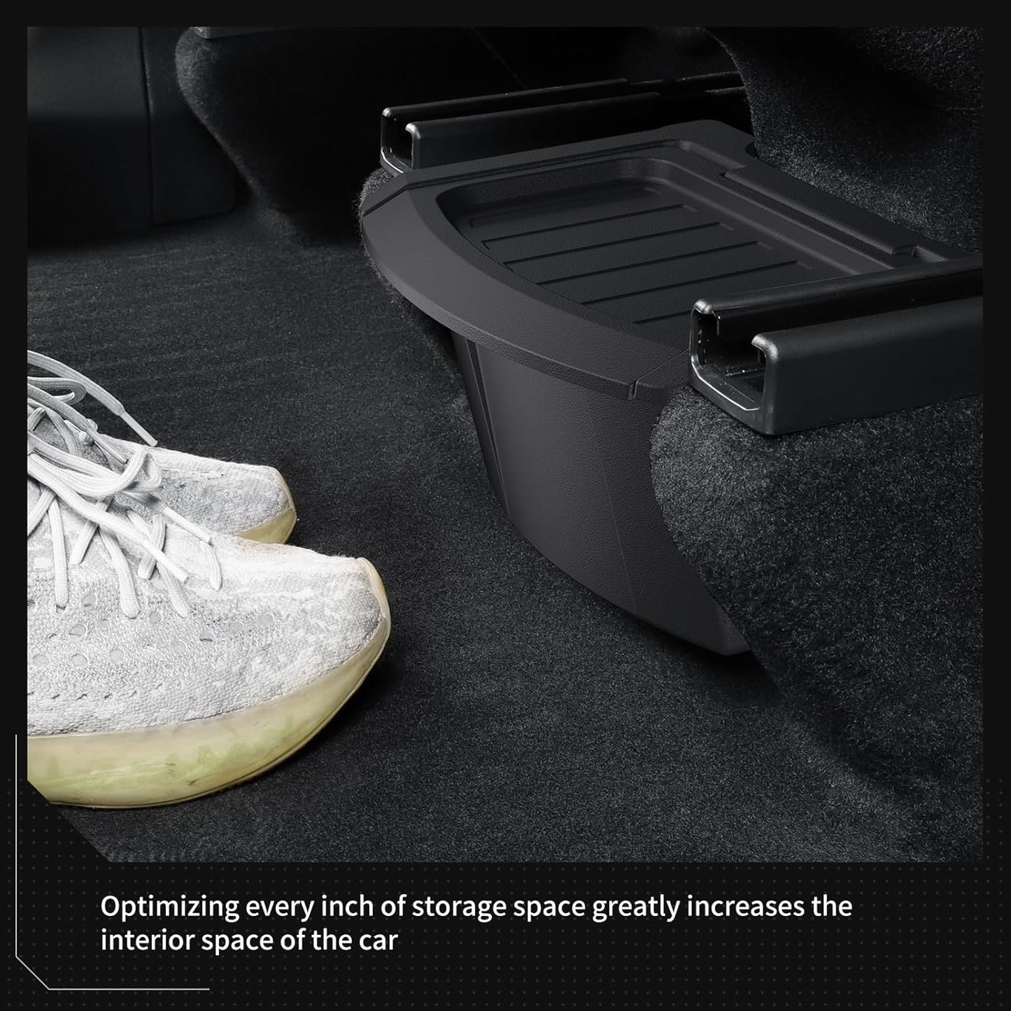 Rear Center Floor Storage Box with Lid for Tesla Model Y Juniper 2026+ 4 | T-MOD Canada