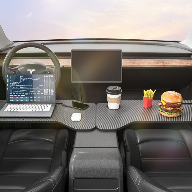 Tesla Model 3 Model Y Food Tray Desk for Laptop Foldable Car Tray Table