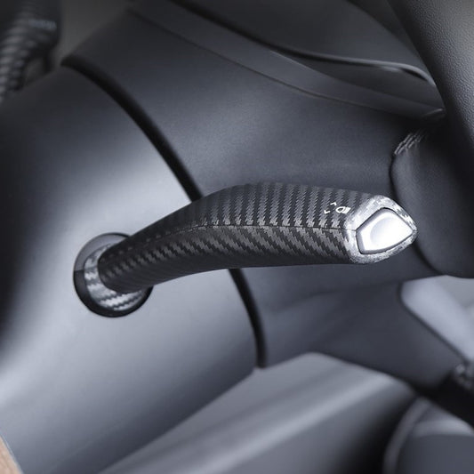 Carbon Fiber Stalk Cover for Tesla Model Y/3 Gear Shift (2 PCs)