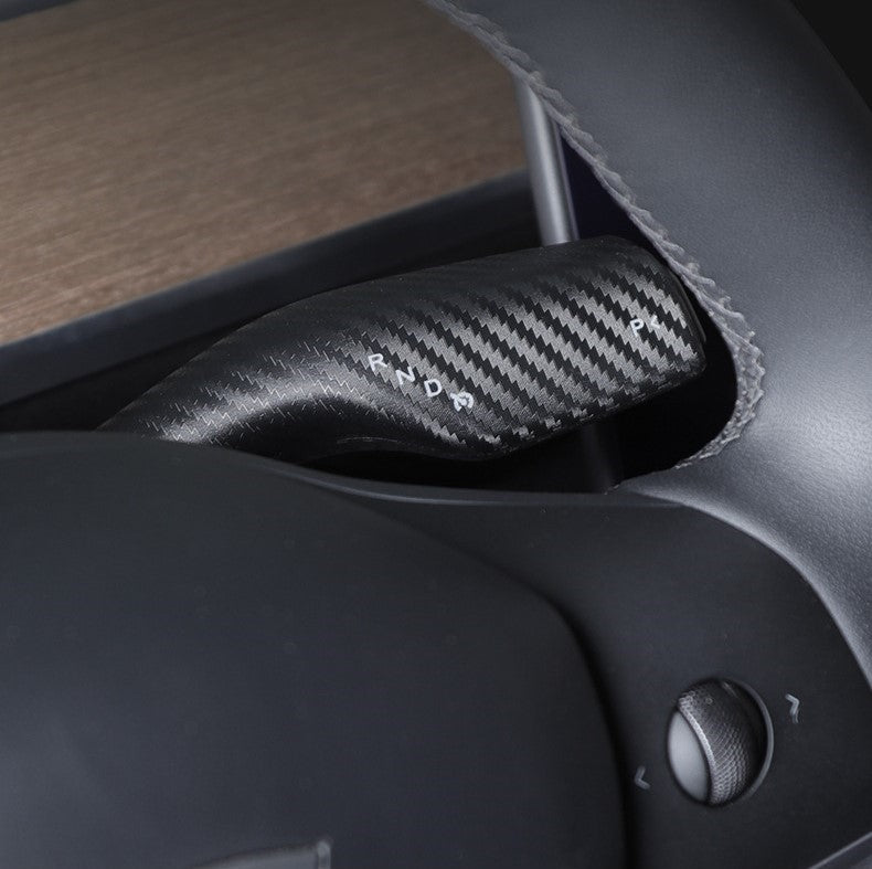 Carbon Fiber Stalk Cover for Tesla Model Y/3 Gear Shift (2 PCs)