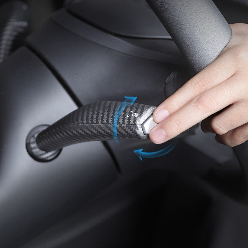 Carbon Fiber Stalk Cover for Tesla Model Y/3 Gear Shift (2 PCs)