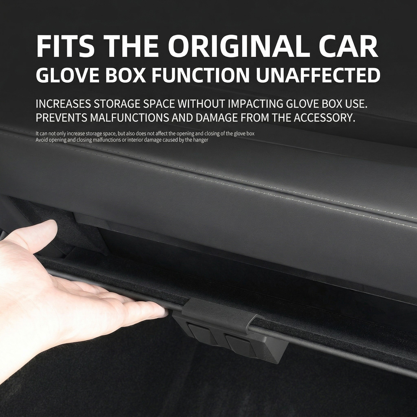 Hidden Folding Glove Box Hook | Co-Pilot Storage for Tesla Model 3 & Model Y 5 | T-MOD Canada