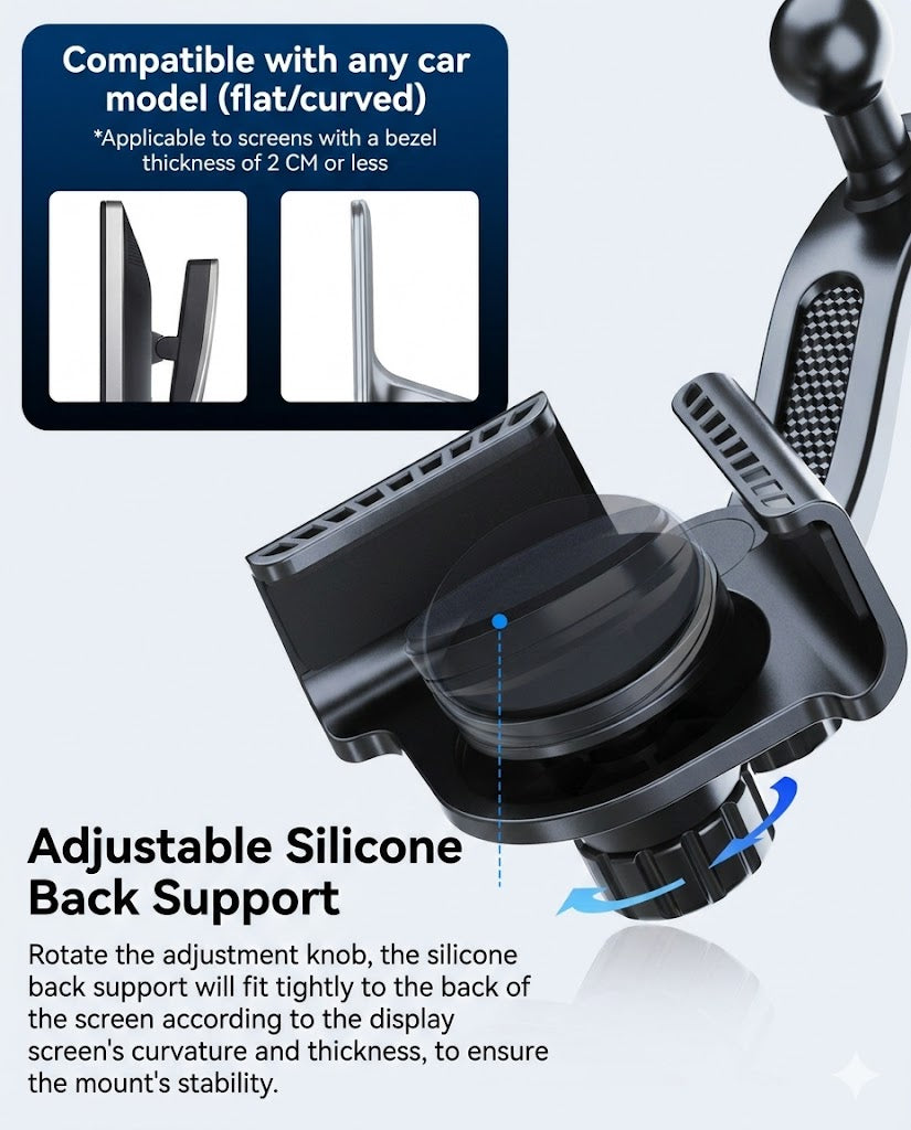 Screen-Edge Universal Phone Mount for Model Y and Model 3