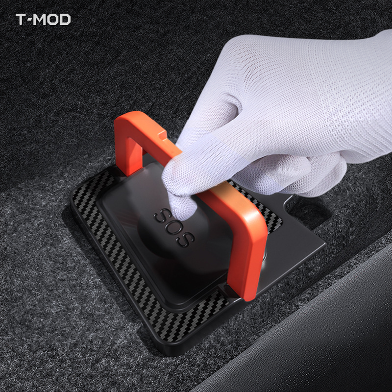 Rear door emergency release handle installed-use reference for Tesla Model 3 Highland (2024+)