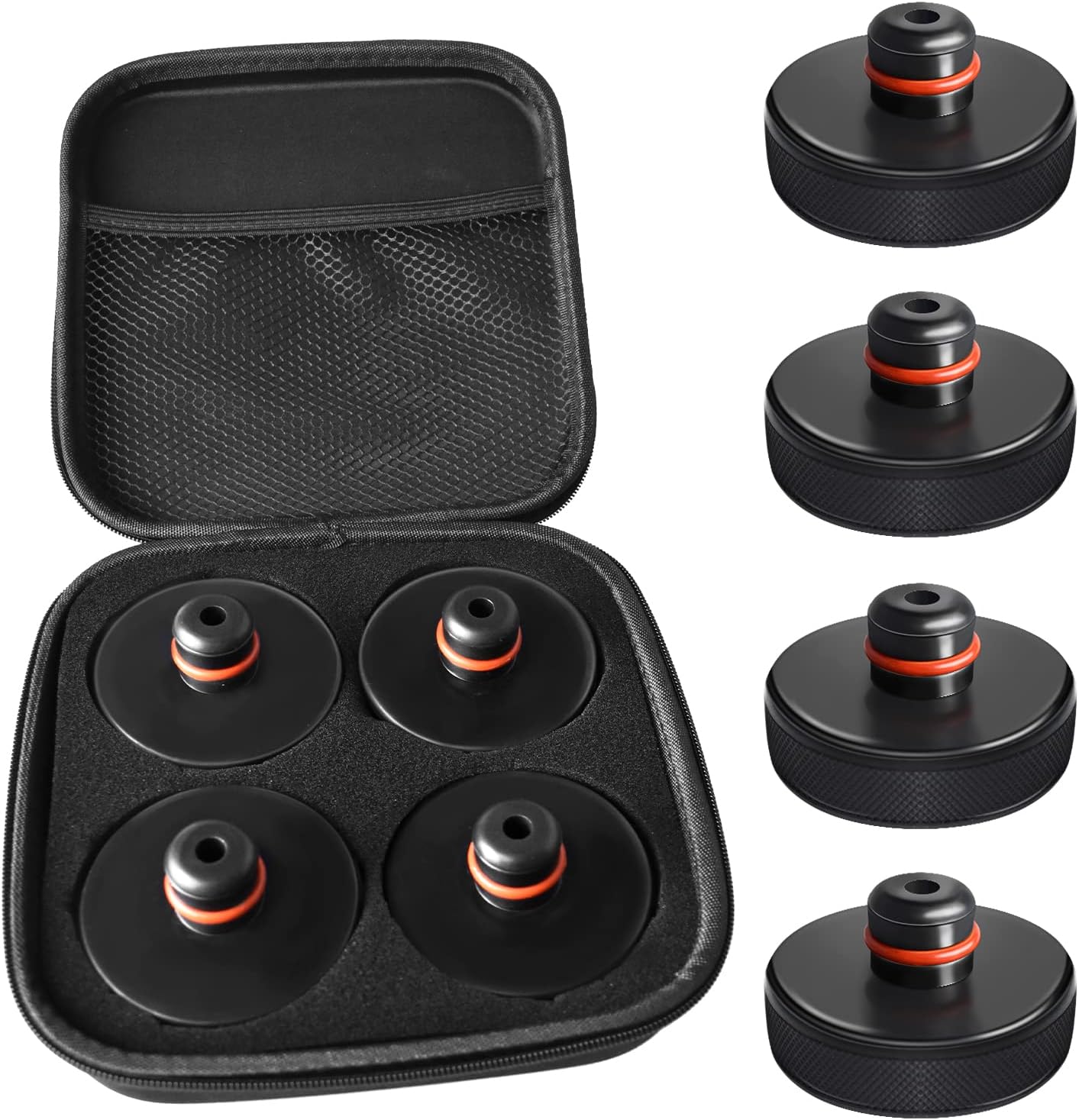 Lifting Jack Pad for Tesla Model 3/S/X/Y, 4 Pucks with Storage Case, Accessories for Tesla Vehicles 2013 to 2024