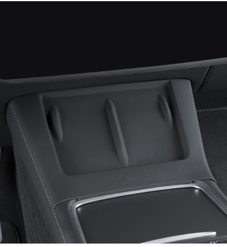 Tesla Model Y and Model 3 Full-Coverage Anti-Slip Center Console Wireless Charging Silicone Mat for Interior Accessories