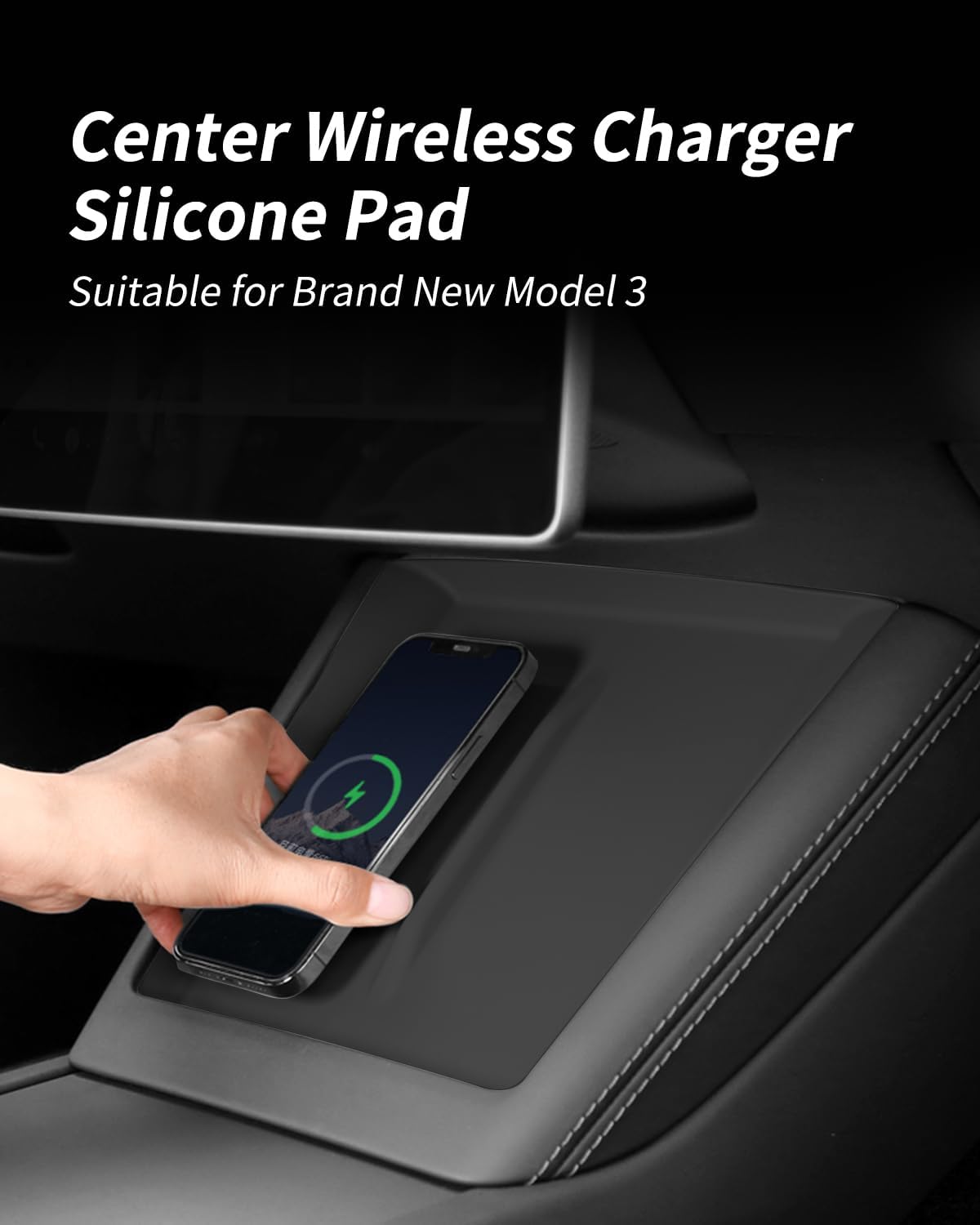 T-mod Silicone Wireless Charging Pad for 2024 Tesla Model 3 Highland