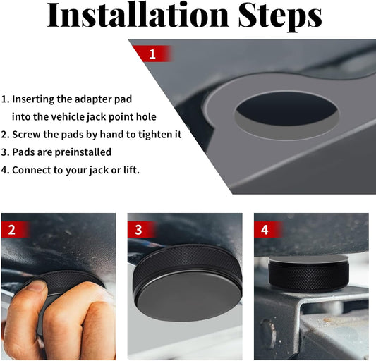 Tesla Lifting Jack Pad Set (4 Pucks with Storage Case, 2013-2025)