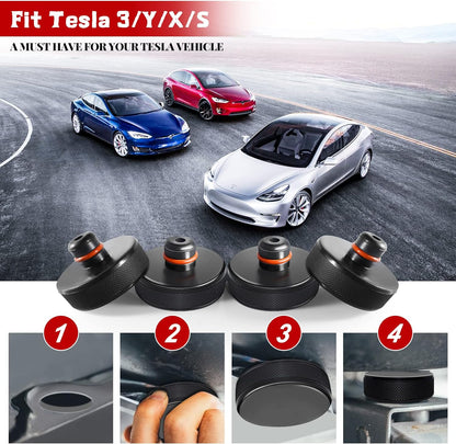 Tesla Lifting Jack Pad Set (4 Pucks with Storage Case, 2013-2025)