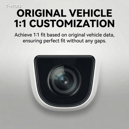 Black front camera lens protector for Tesla Model 3 Highland, Model Y Juniper, Model YL and Model Y Standard