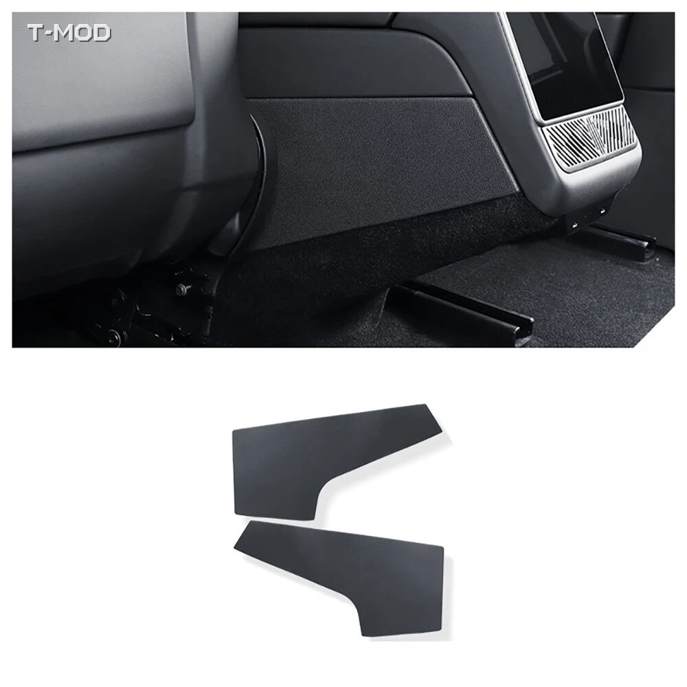 Rear center-console side kick protector installed in a 2024+ Tesla Model 3 Highland | T-MOD