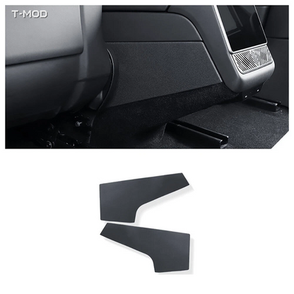 Rear center-console side kick protector installed in a 2024+ Tesla Model 3 Highland | T-MOD
