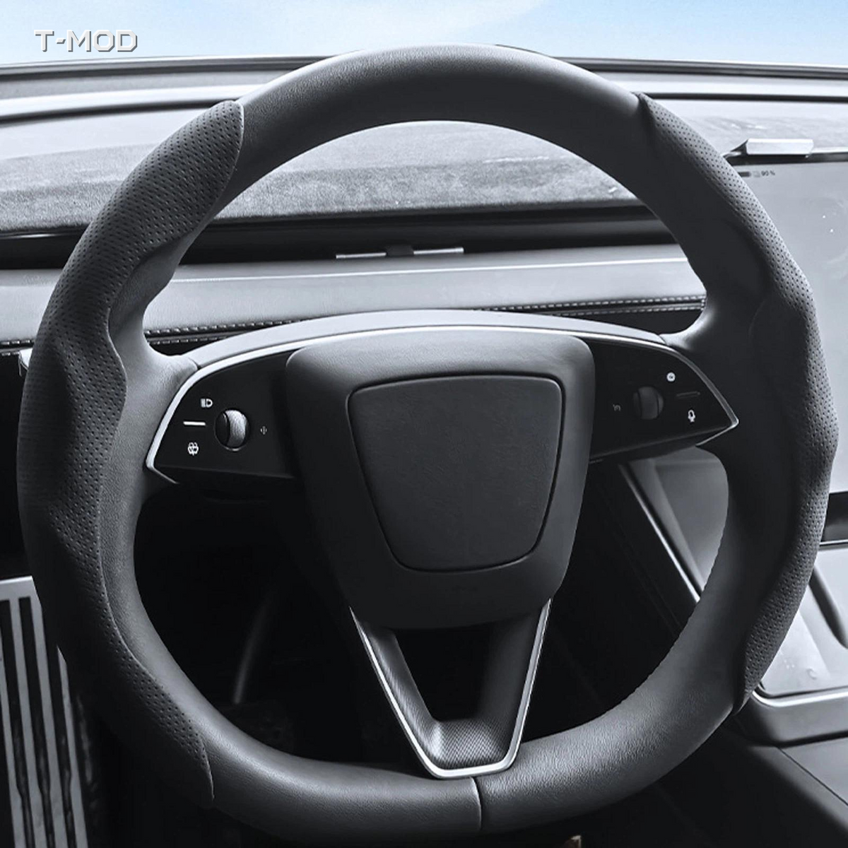 Nappa Black Steering Wheel Cover | T-MOD