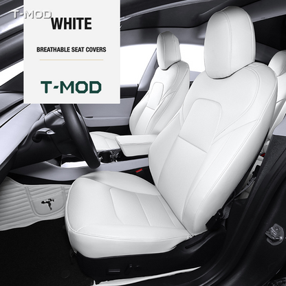 White seat-cover colour for Tesla Model Y Juniper AWD (2025+)