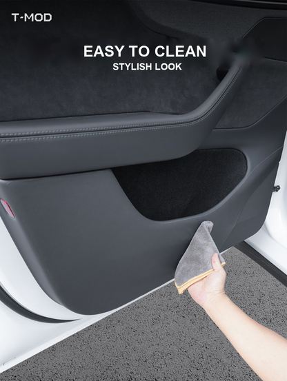 Cleaning the Tesla door kick-pad protection