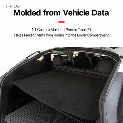 Rear trunk partition board installed in Tesla Model Y Juniper AWD and RWD (2025+)