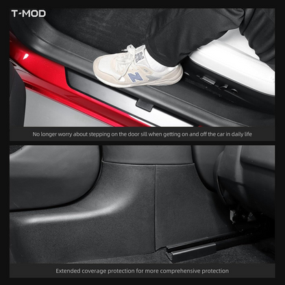 Door sill protection for everyday entry and exit in a Tesla Model 3 Highland