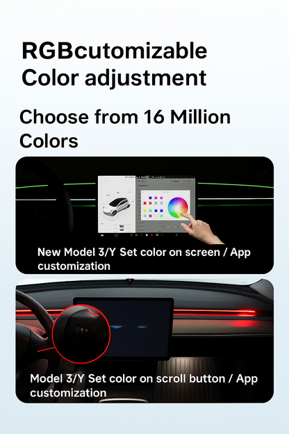 🚘 BSD Smart Ambient Light for Tesla Model Y / Model 3