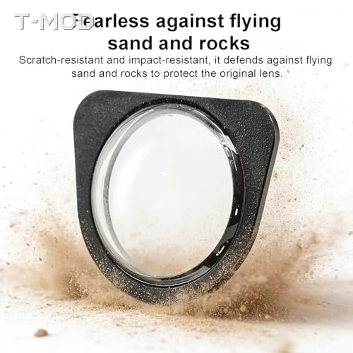 Black front camera lens protector with scratch and impact protection detail