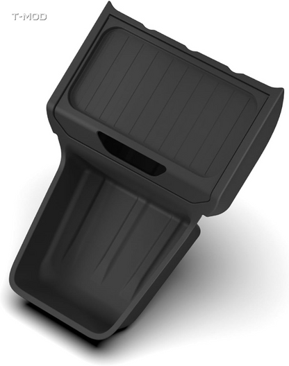 Black TPE under-center-console organizer tray product view