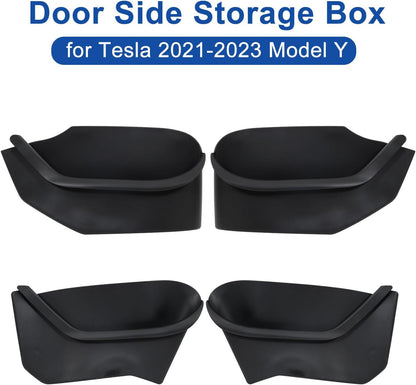 Door Side Storage Box for Tesla Model Y (2021-2025, 4 Pcs)