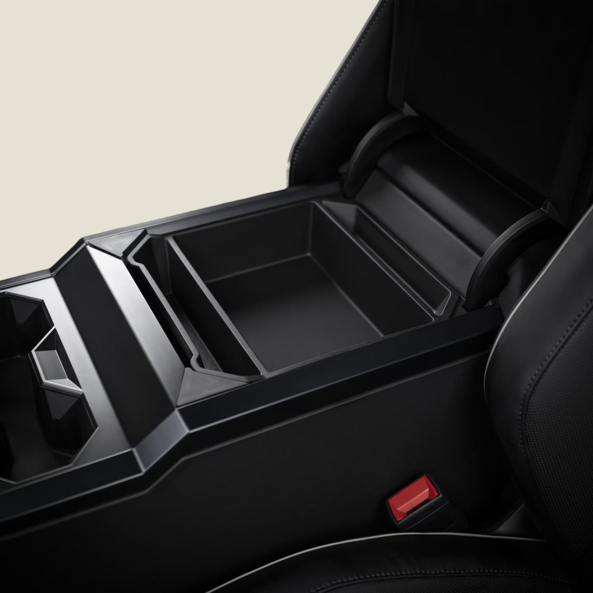 ABS Armrest Organizer Storage Tray for Tesla Cybertruck (2024+) installed