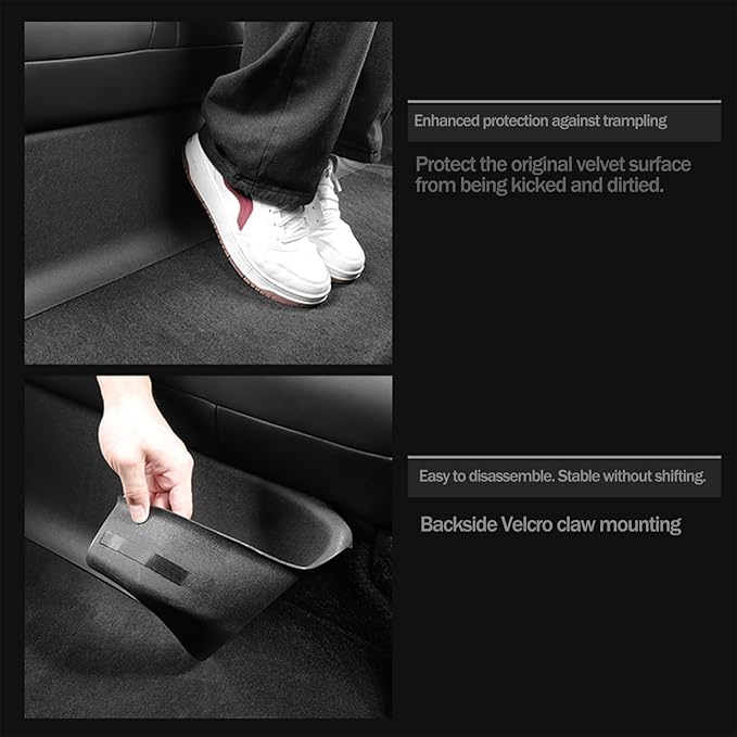 2nd Row Under Seat Anti-Kick Pads for Tesla Model Y (2020-2025)