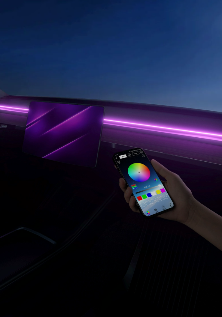 Premium Ambient Lighting Kit for Tesla Model Y/3: Enhance Your Driving Experience with Customizable LED Lights 7 | T-MOD Canada