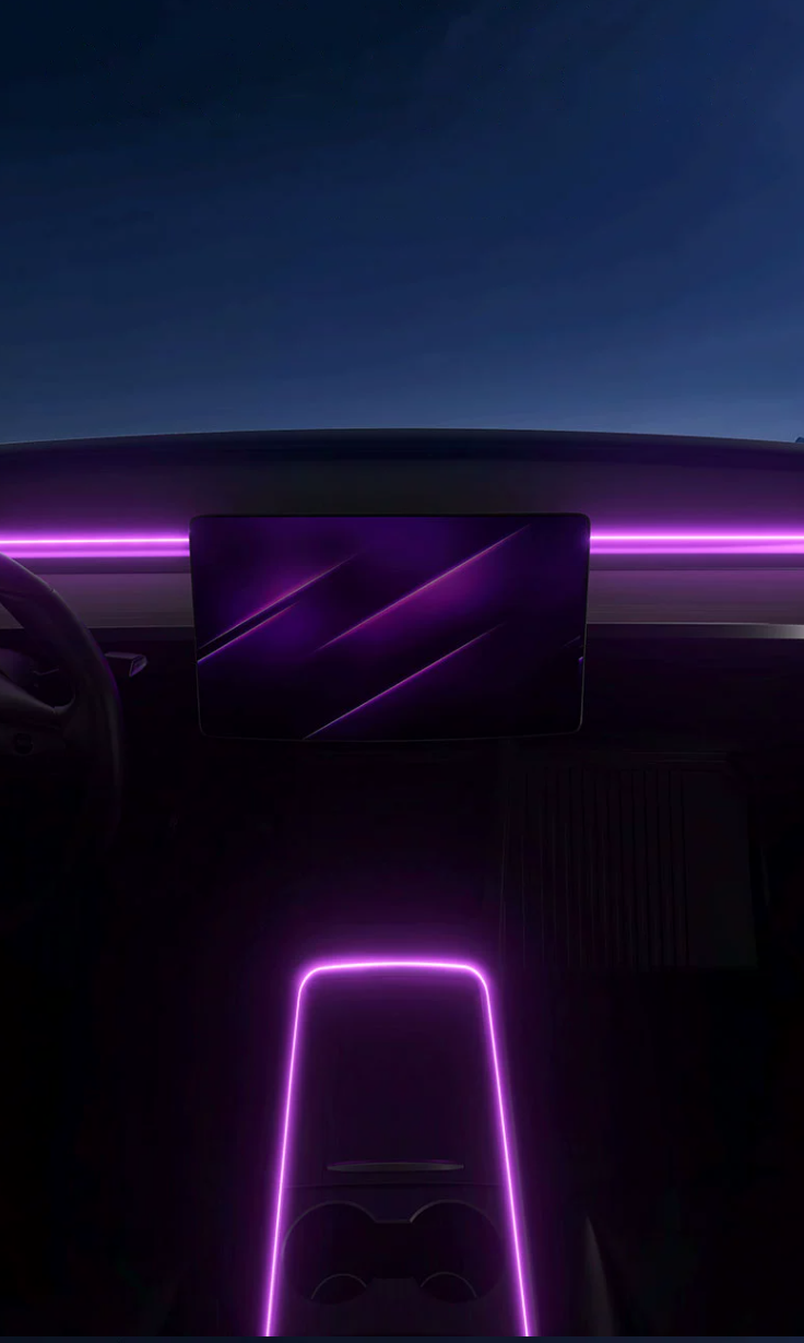 Premium Ambient Lighting Kit for Tesla Model Y/3: Enhance Your Driving Experience with Customizable LED Lights | T-MOD Canada
