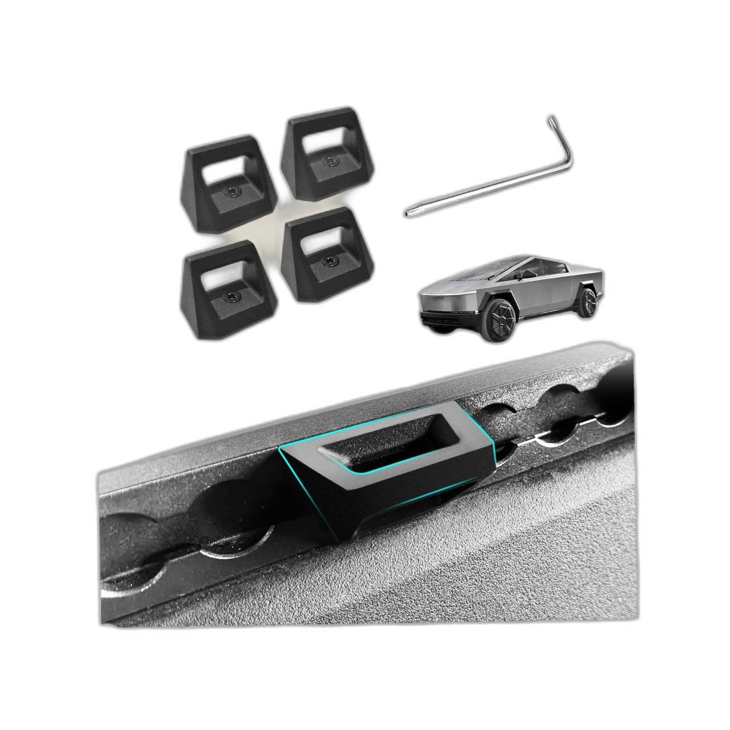 ABS Rear Trunk Hook Set (4 PCS) for Tesla Cybertruck (2024+)