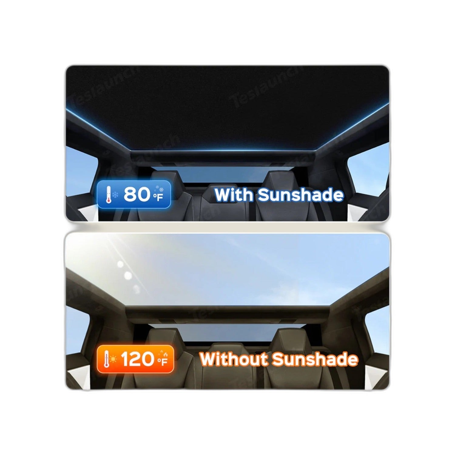 Sunroof Sunshade – UV Protection Roof Cover for Tesla Cybertruck (2024+)