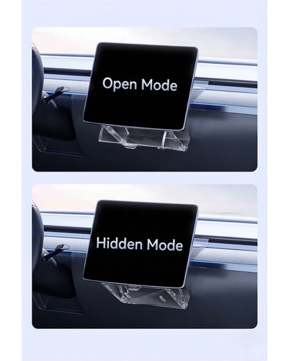 Center Console Under-Screen Organizer Box for Tesla Model 3 (2024+)/Y(2026+) - Open & Clamshell Options