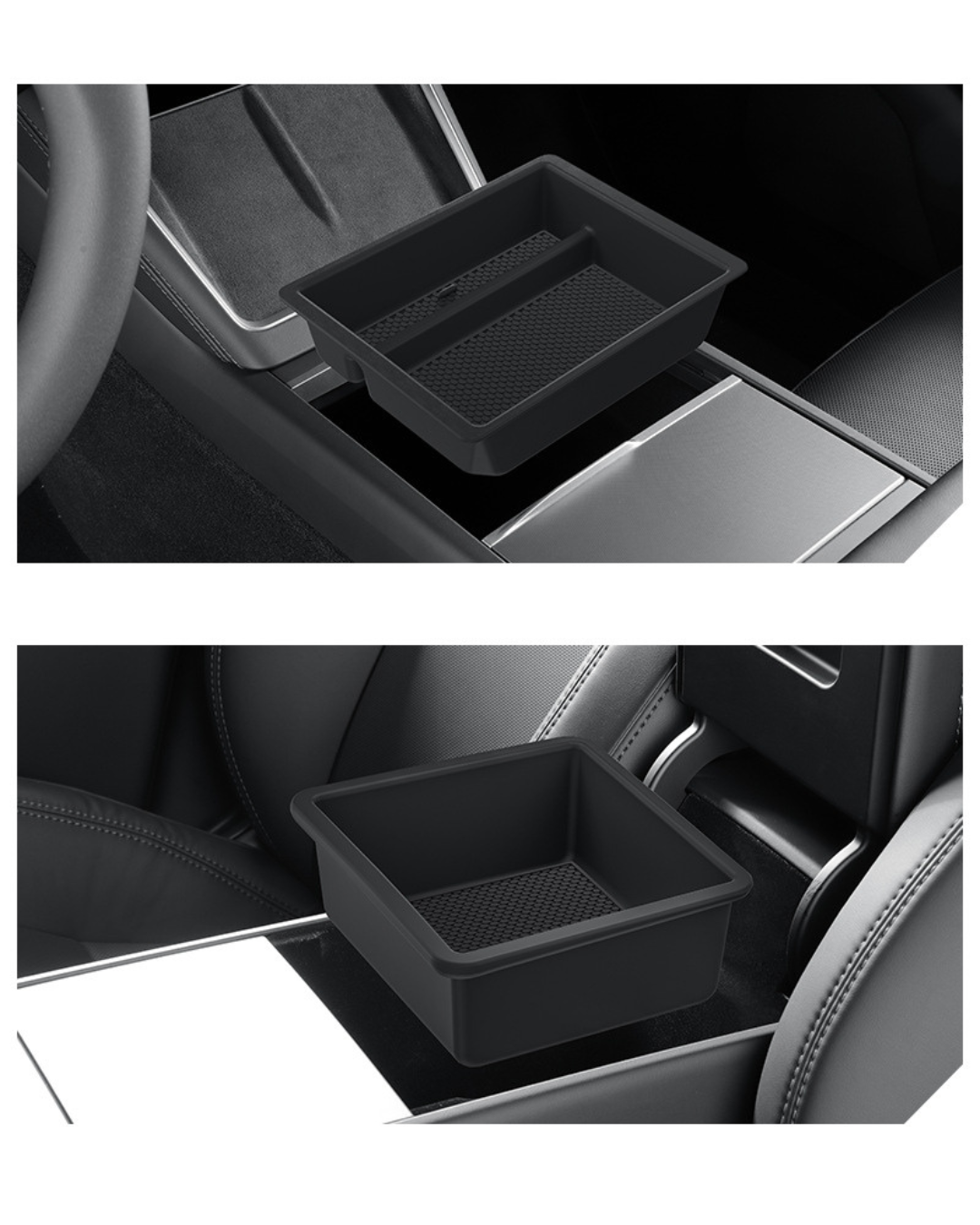 T-mod 2PCS Center Console Organizers set for Model 3 (2024-2025) and Model Y (2026)