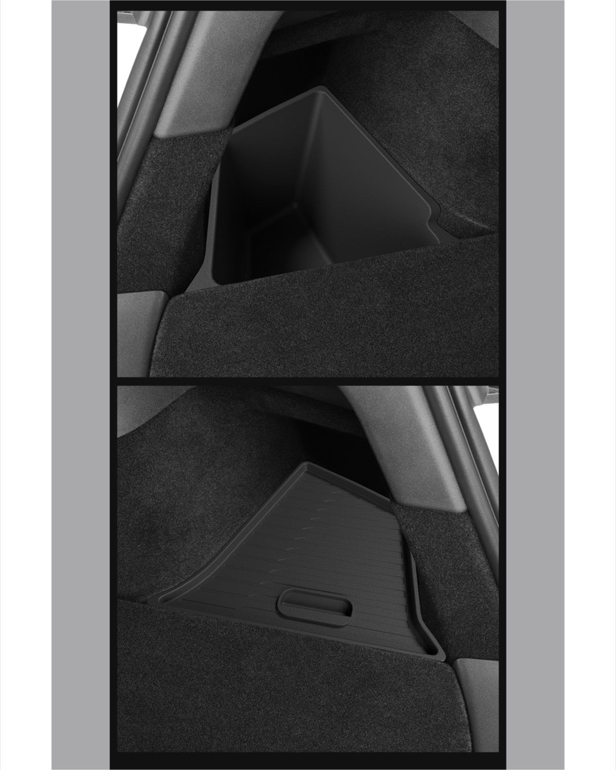 Bacs de coffre arrière avec couvercles pour Model Y (2021-2025)