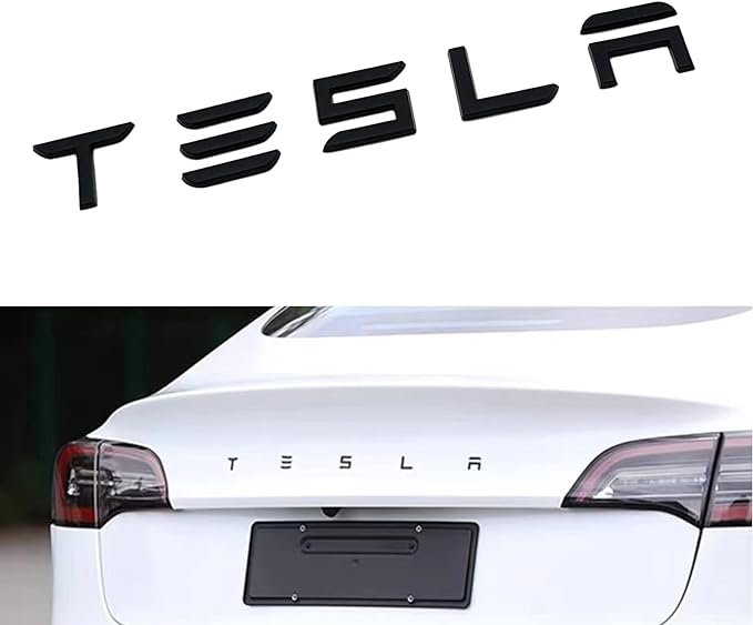 Rear Trunk Tesla Letters Logo Stickers – T-MOD