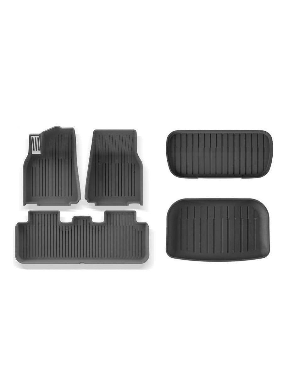 Premium All-Weather Floor & Trunk Mats (5-Piece Bundle) for 2026 Juniper Model Y - Cabin & Trunk (no frunk)