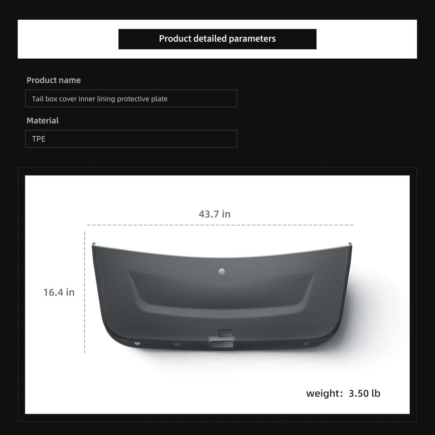 Tailgate Trunk Mat for Tesla Juniper Model Y (2025–2026)