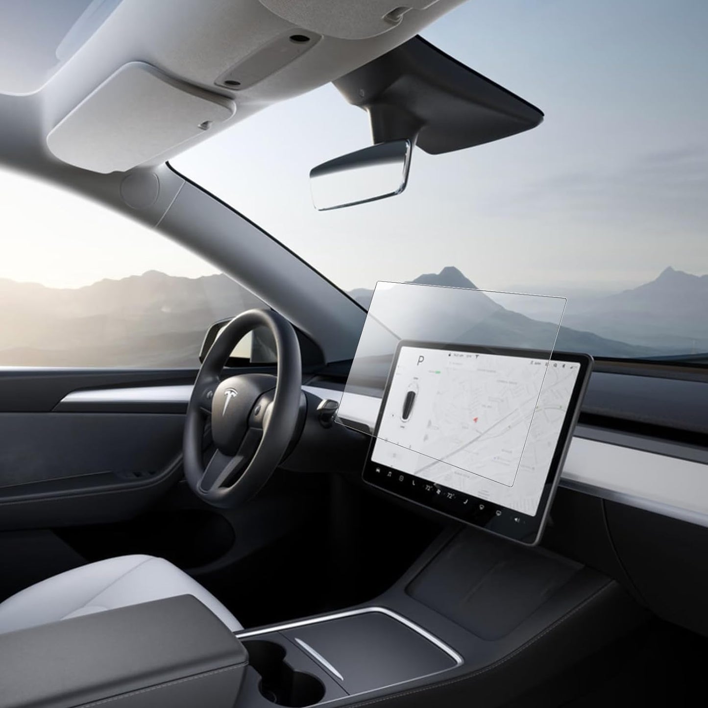 Screen Protector for Tesla Model Y/3 with Application Kit