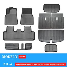 Tesla Model Y 7-Seater: All-Weather TPE Floor Mats Bundle Set (9 PCs)