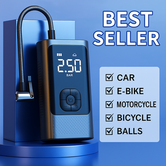 Cordless Tire Inflator – 3-in-1 Portable Car Air Pump with Type-C Charging