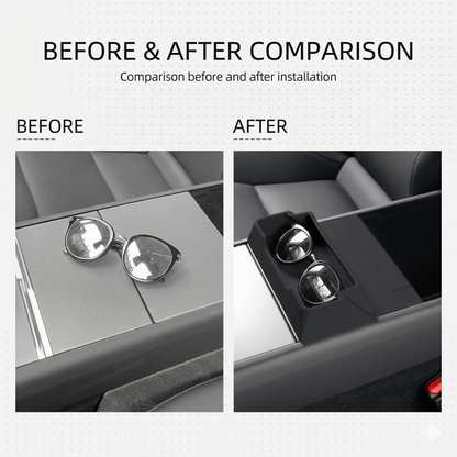 Silicone Center Console Sunglasses Holder & Storage Tray | For Tesla Model 3 (2024+) & Model Y (2026+) 3 | T-MOD Canada
